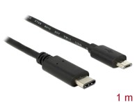 DELOCK USB-C 2.0 kabel > Micro-B, 1 m, crni